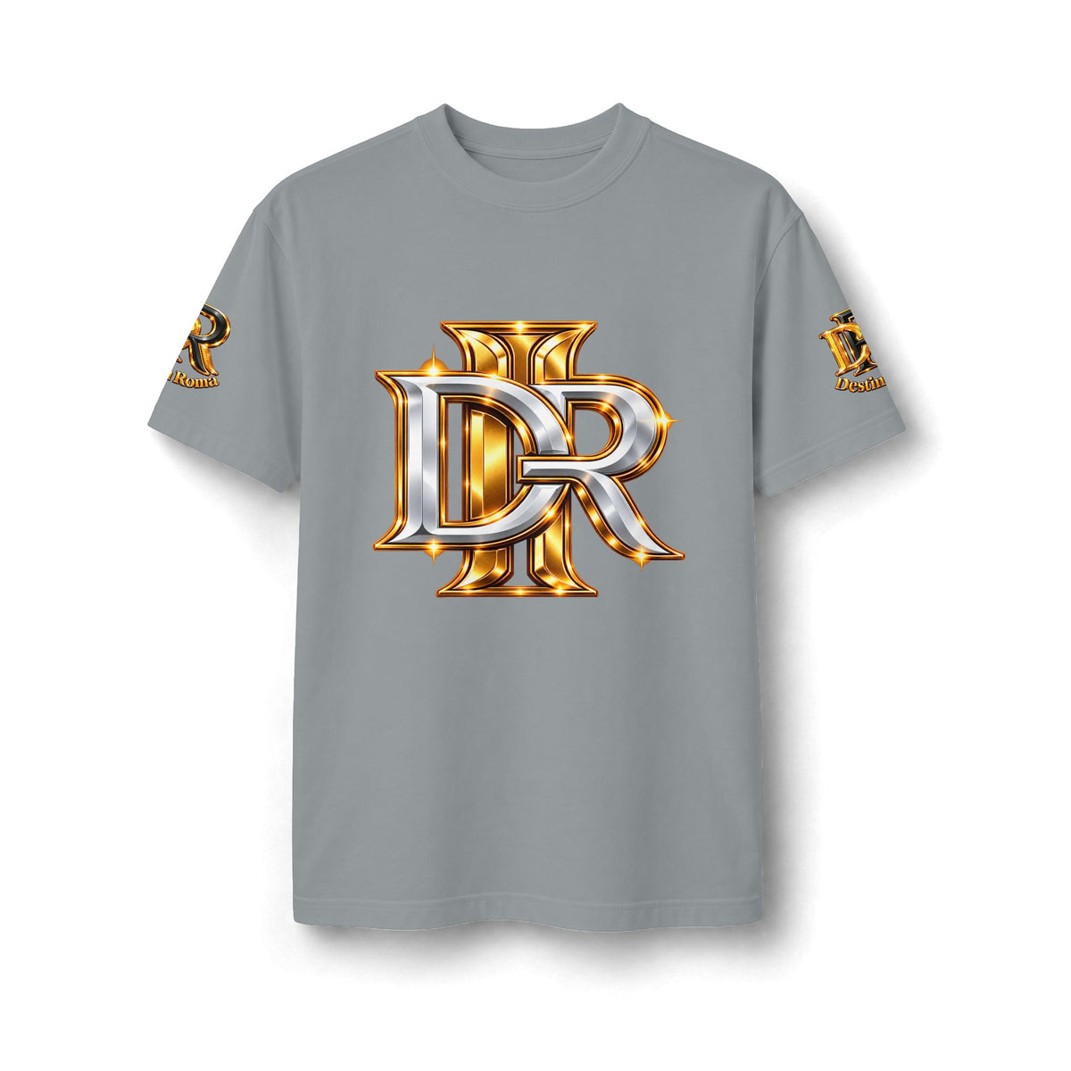 Destin Roma DR Luxury Oversized T- Shirt - Black & Gold