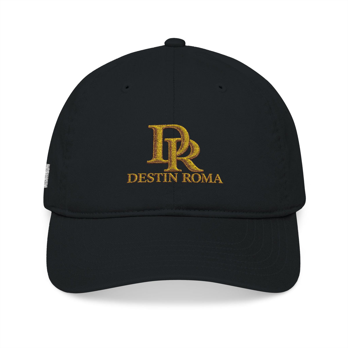 Destin Roma DR Premium Embroidered Baseball Cap - Black & Gold.