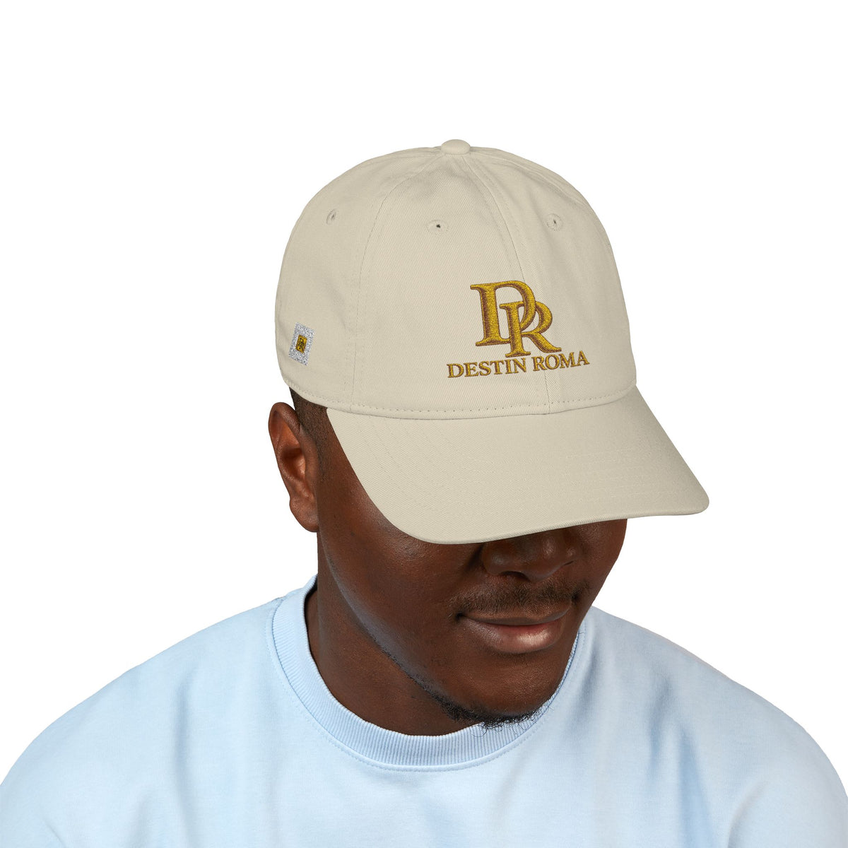 Destin Roma DR Premium Embroidered Baseball Cap - Black & Gold.