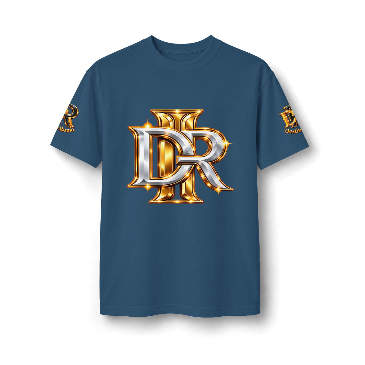 Destin Roma DR Luxury Oversized T- Shirt - Black & Gold