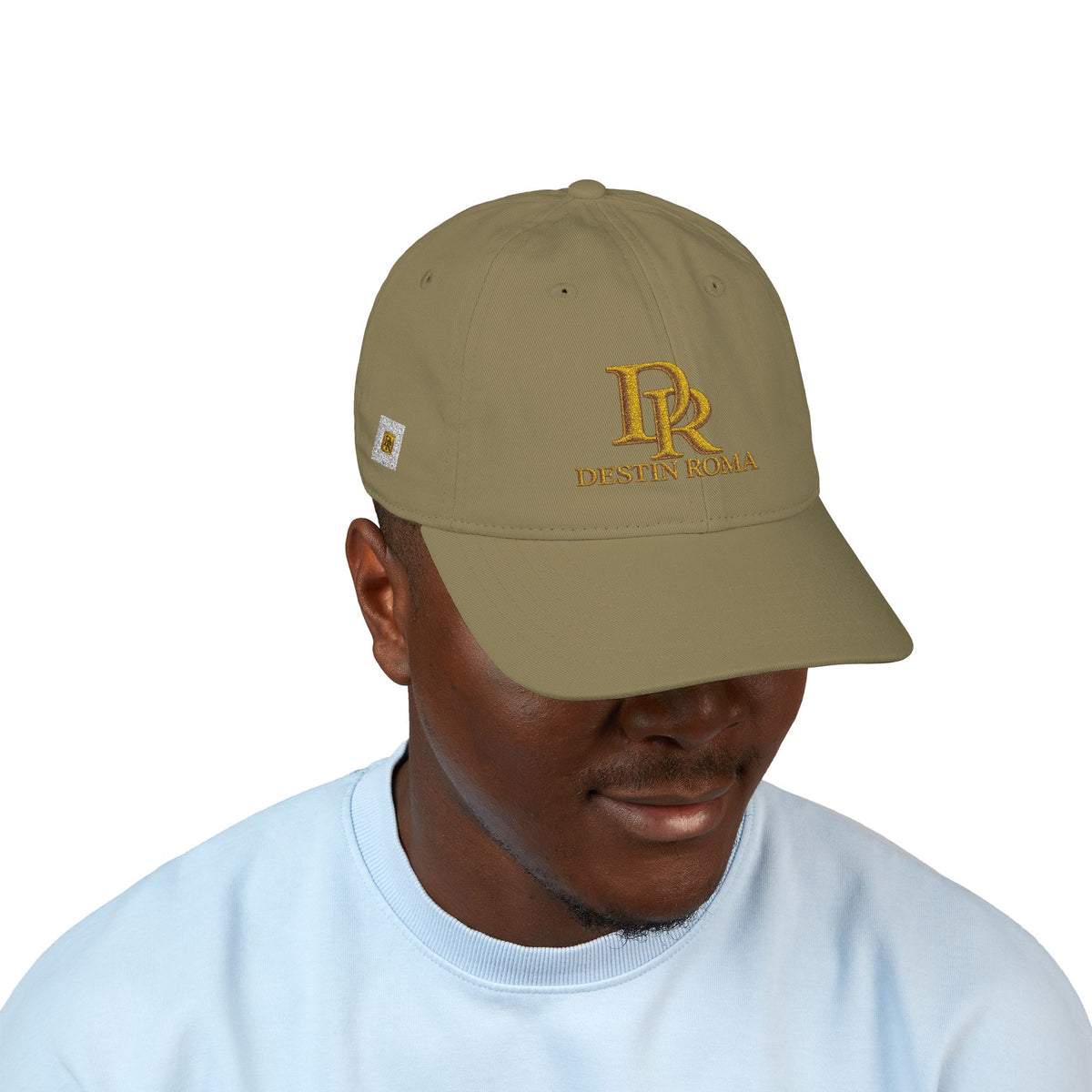 Destin Roma DR Premium Embroidered Baseball Cap - Black & Gold.