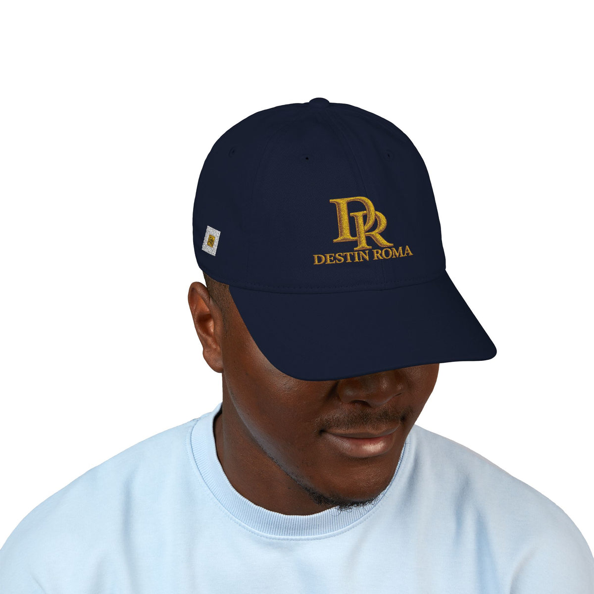 Destin Roma DR Premium Embroidered Baseball Cap - Black & Gold.
