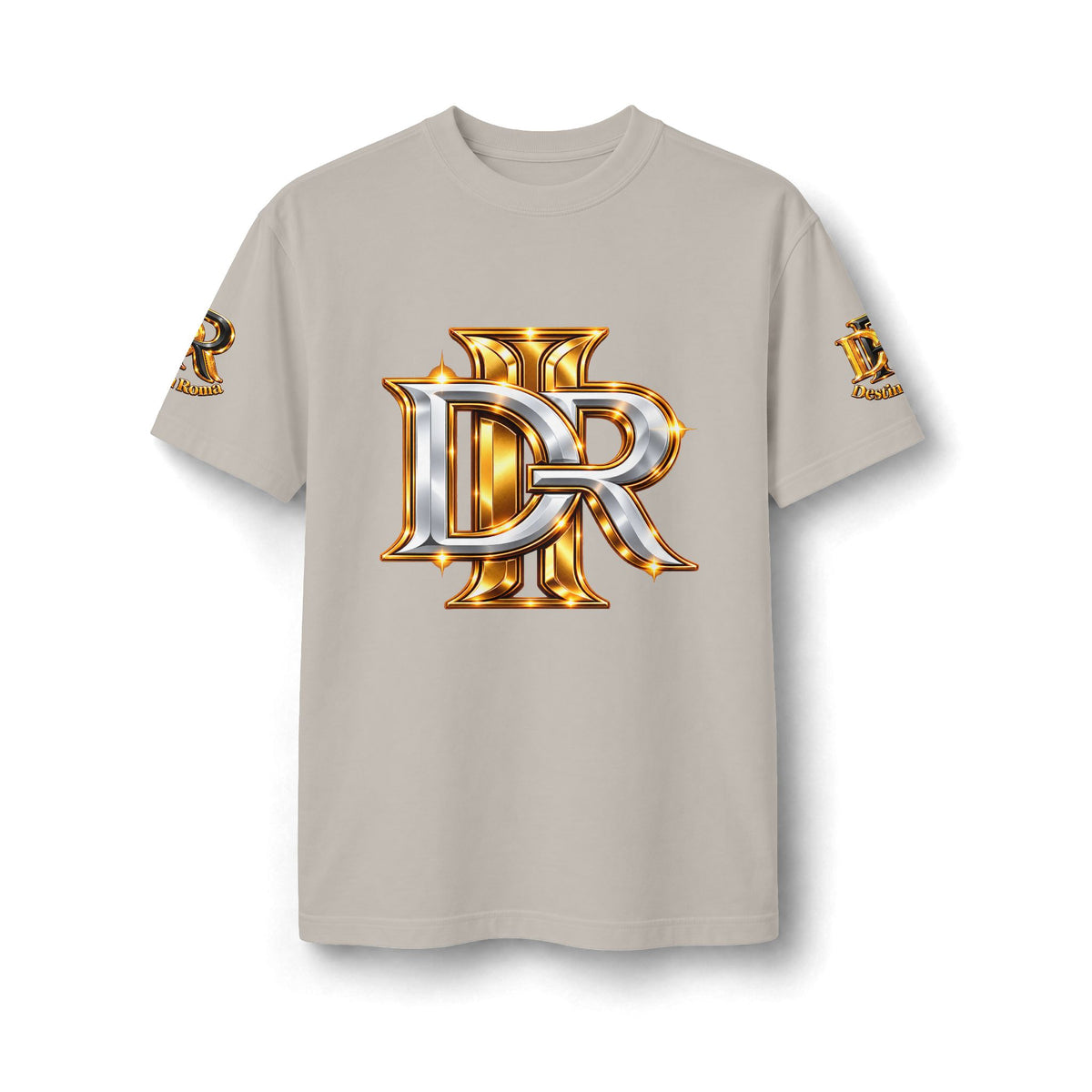 Destin Roma DR Luxury Oversized T- Shirt - Black & Gold
