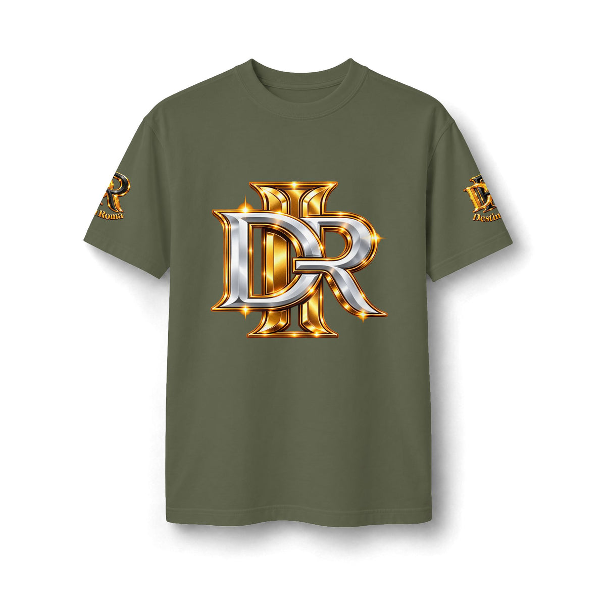 Destin Roma DR Luxury Oversized T- Shirt - Black & Gold
