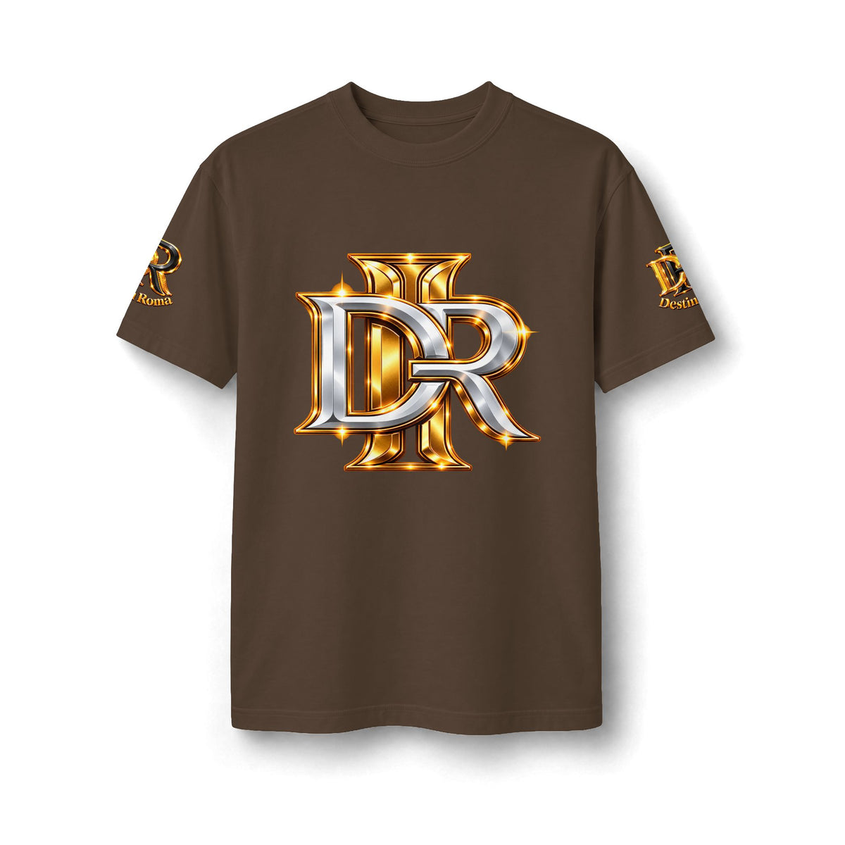 Destin Roma DR Luxury Oversized T- Shirt - Black & Gold