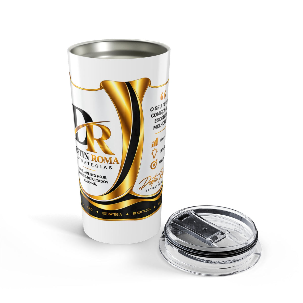 Copo Térmico Destin Roma Tumbler 20oz - Disciplina Hoje, Resultados Sempre