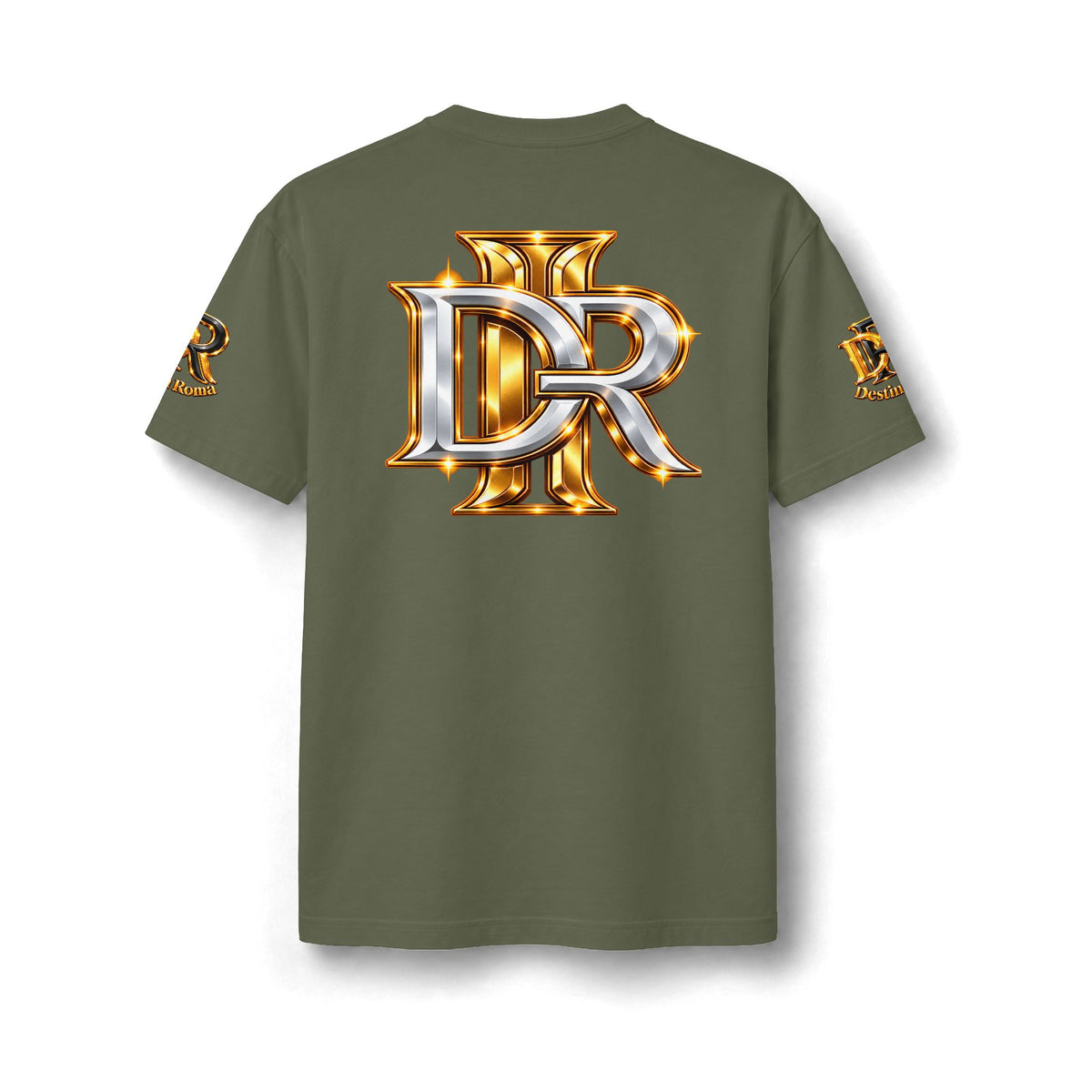 Destin Roma DR Luxury Oversized T- Shirt - Black & Gold