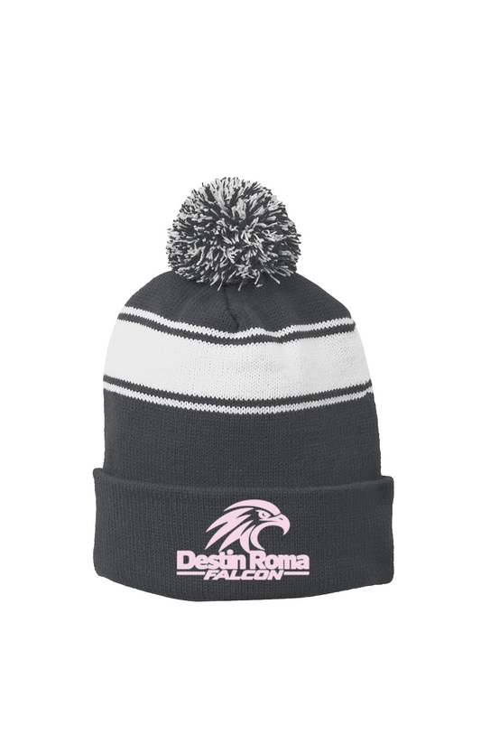Destin Roma Premium Stripe Pom Beanie