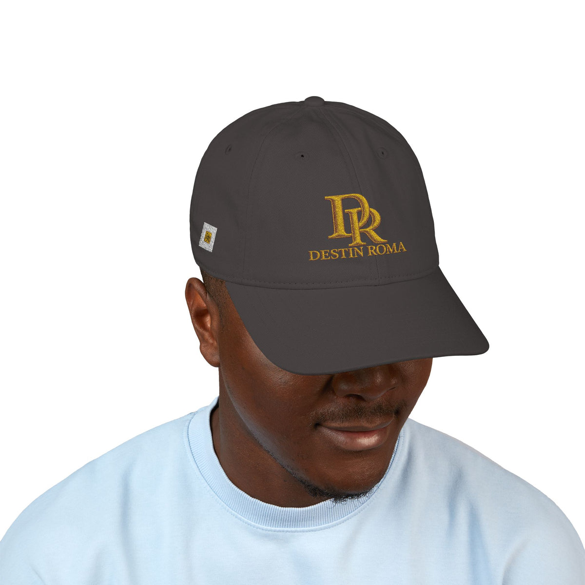 Destin Roma DR Premium Embroidered Baseball Cap - Black & Gold.